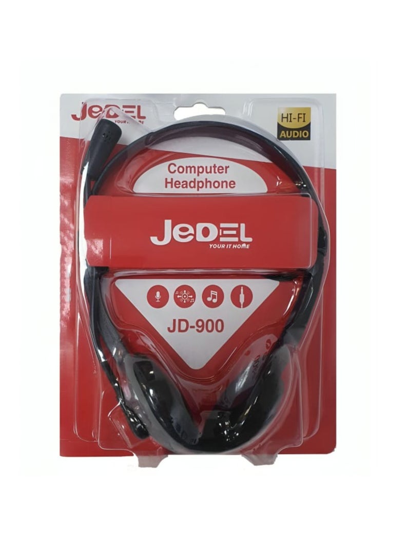 JeDEL - Jedel JD-900MV Stereo Head Set with Microphone Computer Headphone - Image 1
