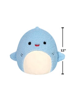 Squishmallows 12 inch Fuzzamallow Medium Plush Davie Blue Shark Officially Licensed Kellytoy Plush Toy Colorful Soft Gift for Kids Girls & Boys Washable Squishy Stuff Toy Multicolor All Age  - Image 5