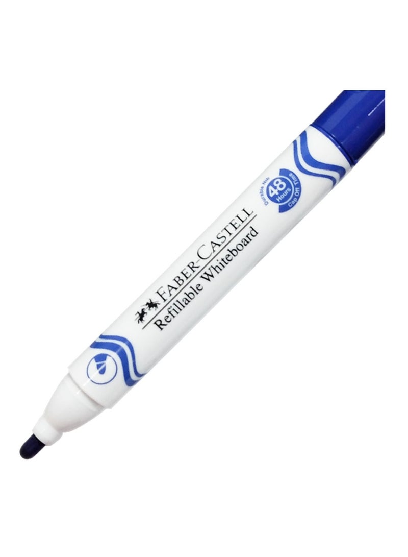 FABER-CASTELL 10-Piece White Board Marker Bullet Tip Blue Ink - Image 3