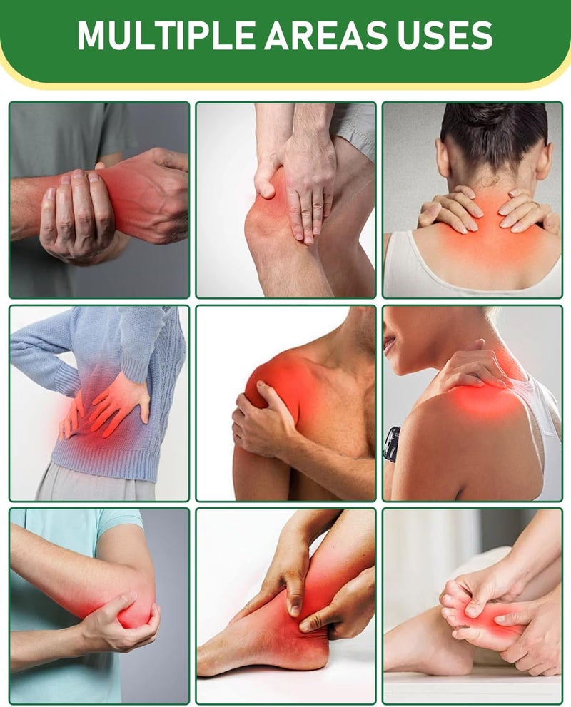 MQUPIN 36 قطعة لاصقات الركبة من الشيح ومستخلص الزنجبيل لاصقات حرارية تدوم 8 ساعات لركبة الظهر الرقبة الكتف - Image 4
