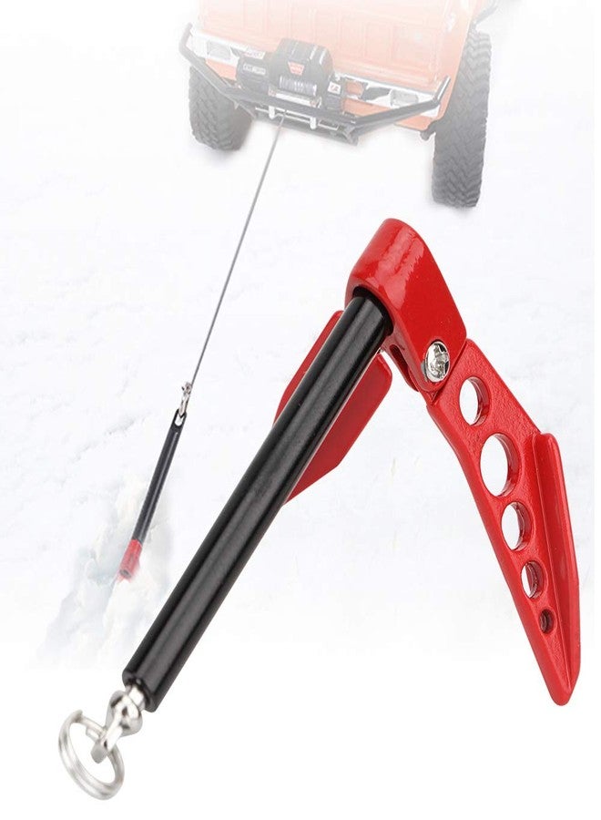Ymiko 1/10 RC Crawler Car Winch Anchor, Front Bumper Trailer Car Model Land Anchor Winch Ground Car Synthetic line Anchors Foldable Earth Anchor Winch Ground Decor Tool for RC Rock Crawler Truck Car Parts - Image 5