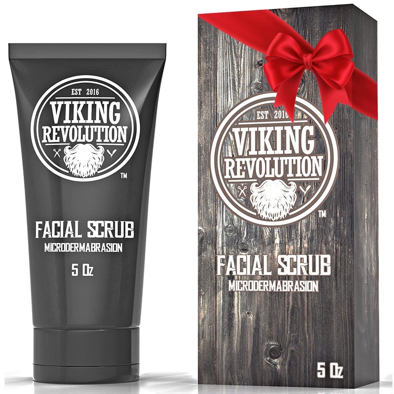 Viking Revolution Microdermabrasion Face Scrub for Men - Facial Cleanser for Skin Exfoliating, Deep Cleansing, Removing Blackheads, Acne, Ingrown Hairs - Men's Face Scrub for Pre-Shave (1 Pack) - Image 1