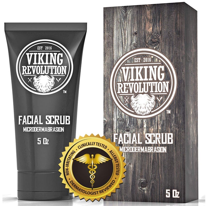 Viking Revolution Microdermabrasion Face Scrub for Men - Facial Cleanser for Skin Exfoliating, Deep Cleansing, Removing Blackheads, Acne, Ingrown Hairs - Men's Face Scrub for Pre-Shave (1 Pack) - Image 5
