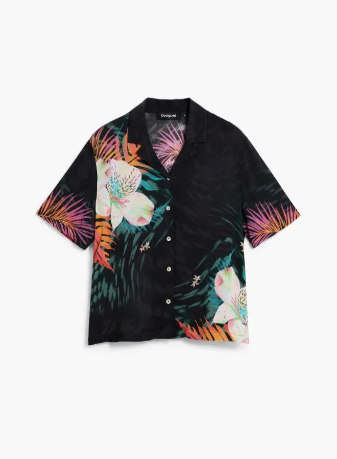 Desigual Black Tropical shirt for Women | Best Price UAE