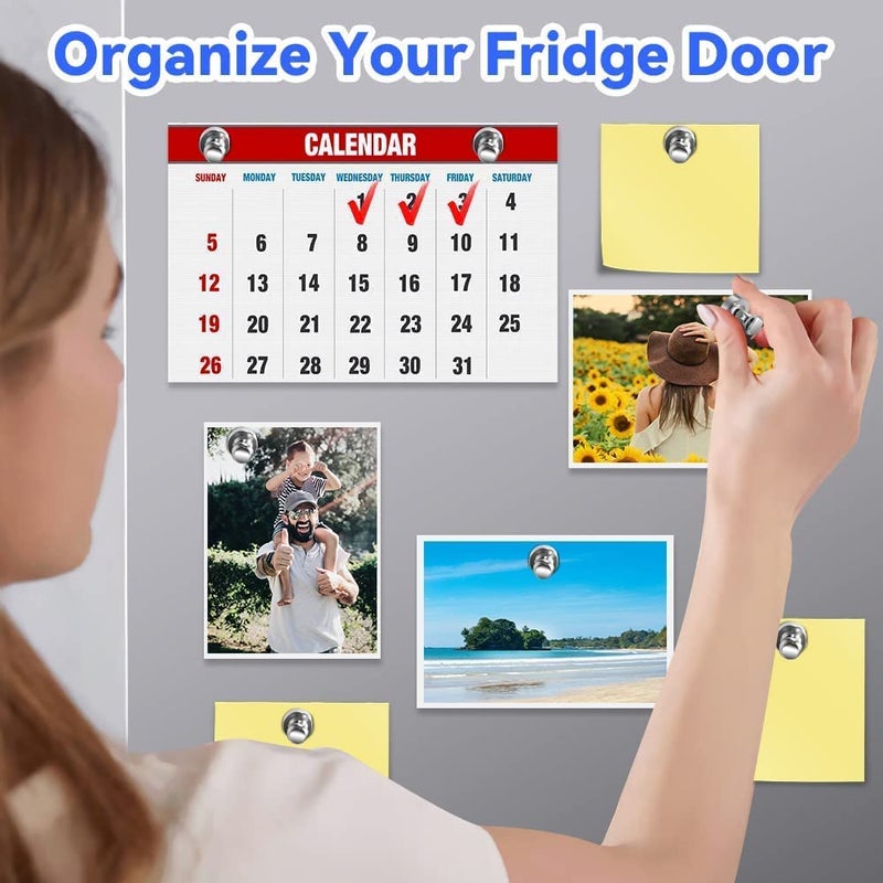 VIII tech Fridge Magnetic Push Pins, Push Pins Magnets for Whiteboard, Neodymium Magnet Pins, Magnetic Thumb Tacks, Whiteboard Magnets, Strong Magnets,Office Magnets (4) - Image 4