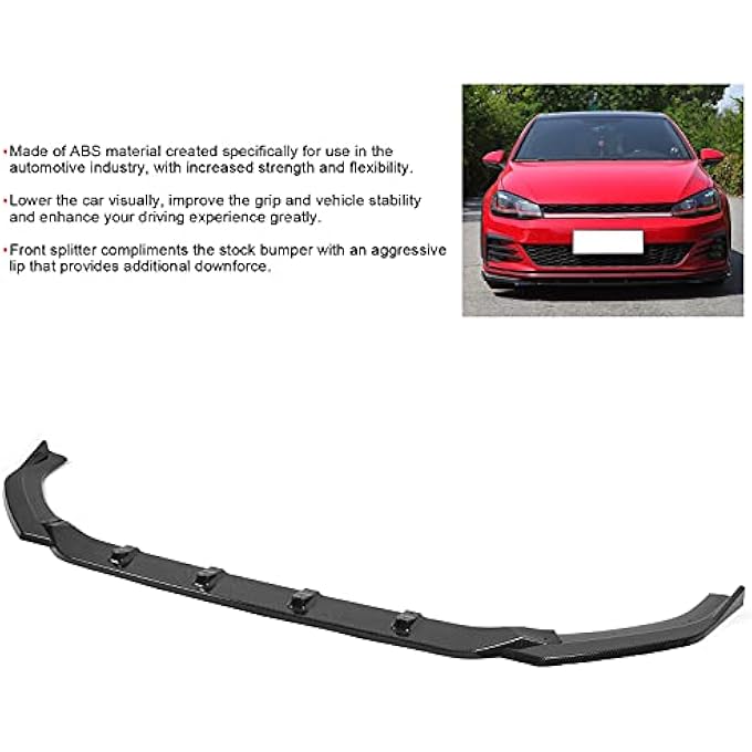 BTER Front Splitter, for Maxton Style Bumper Lip Flexible 3PCS/Set for Auto Modification(Carbon pattern) - Image 3