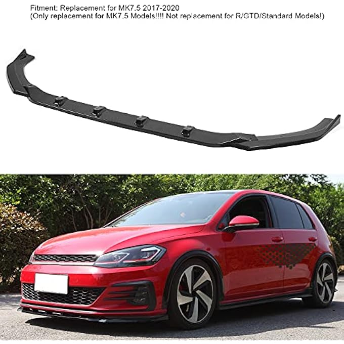 BTER Front Splitter, for Maxton Style Bumper Lip Flexible 3PCS/Set for Auto Modification(Carbon pattern) - Image 4