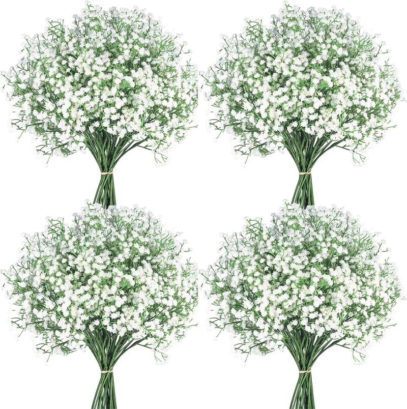 Cherica 36 Pcs Babys Breath Artificial Flowers, Baby Breath Flowers Artificial Bulk Long Stem Fake Babies Breath Faux Gypsophila White Flowers Artificial for Decoration (No Eucalyptus Stems) - Image 1