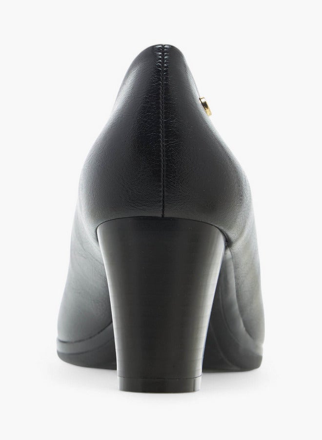 Flora Bella By Shoexpress Textured Slip-On Comfort Shoes with Block Heels  - Image 5