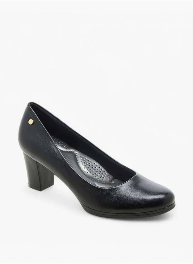 فلورا بيلا من شو إكسبرس Textured Slip-On Comfort Shoes with Block Heels