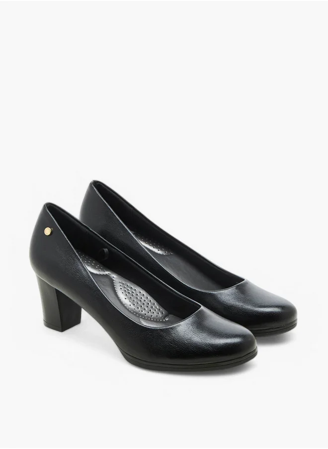 فلورا بيلا من شو إكسبرس Textured Slip-On Comfort Shoes with Block Heels