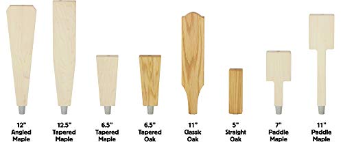 Maple Landmark Unfinished 12" Solid Maple Angled Tap Handle - Image 4