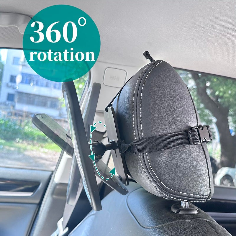 Funbliss 2-Pack Baby Car Mirror - Shake-Proof & Shatterproof, 360Â° Adjustable Angle, Clear Wide View for Rear-Facing Infants, Easy Install, Perfect Baby Travel Gear & Carseat Accessories - Image 3