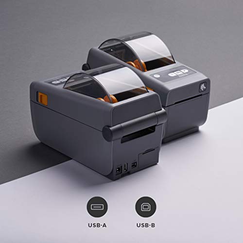 ZEBRA طابعة زيبرا ZD410 الحرارية المباشرة المكتبية أحادية اللون بعرض طباعة 2 بوصة مع اتصال USB ZD41022-D01000EZ - Image 2