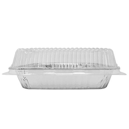 Fig & Leaf (35 Pack) 8” x 8” Square Baking Cake Pans with Plastic Dome Lids | Heavy Duty l Disposable Aluminum Foil Tins l Portable Food Containers l Perfect for Roasting Oven Toaster Cooking - Image 4