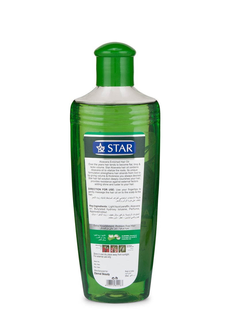 SZ Star Organic Aloe Vera Oil For Hair Growth – Daily Moisturizing Hair Oil – Nourishing & Hydrating Formula for Soft, Shiny Hair – Repairs Damage, Controls Frizz, and Boosts Hair Health – For All Hair Types (200ml)  - Image 2