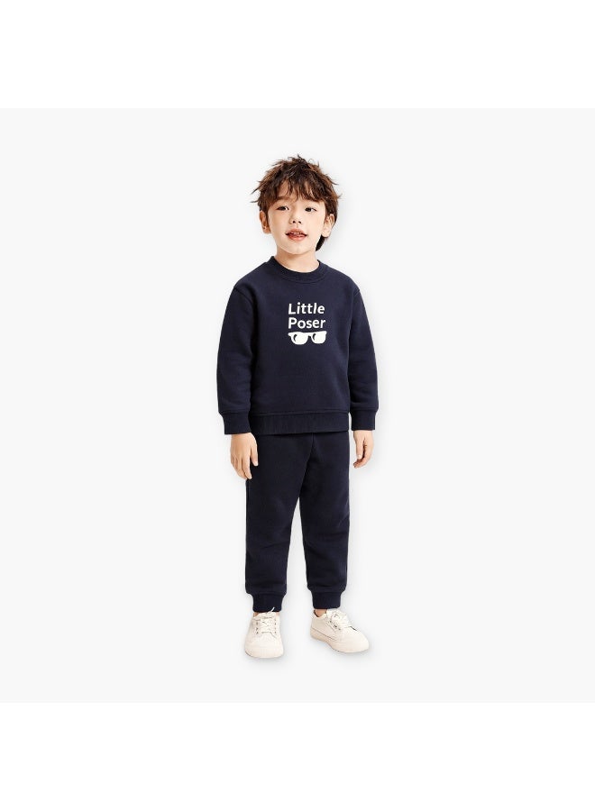 Luay Unisex Winter Co-ord Set | Organic Cotton Top & Bottom | SoftCozy Winter Wear | Stylish Outfit ( Navy Blue) - Image 1