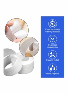 KASTWAVE Silicone Sealant Remover and Bath Sealant Strip 6 Pack, 4 Sealant Finishing Tools, 2 Rolls Self Adhesive White Silicone Seal Strip, Waterproof Mildew Sealant Tape Caulk Tool for Wall  - Image 5