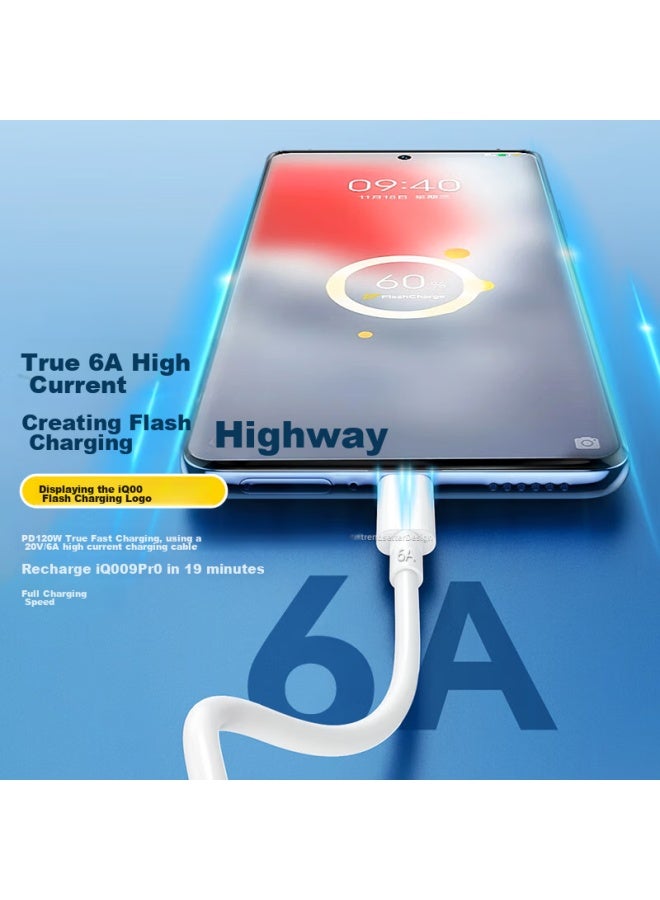 trendsetter Suitable For Iqoo Data Cable, 120w Charging Cable, 6a Fast Charging, For Aike 13/12pro/10/9/8/neo10/9spro+/8/7/pro/z8 Phones, Pd Flash Charging Cable - Image 4