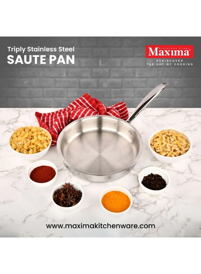 ماكسيما طقم قدور طهي ماكسيما من الستانلس ستيل الهندي المقاوم للصدأ | قاعدة ثلاثية الطبقات غير لاصقة 8 قطع - Image 5