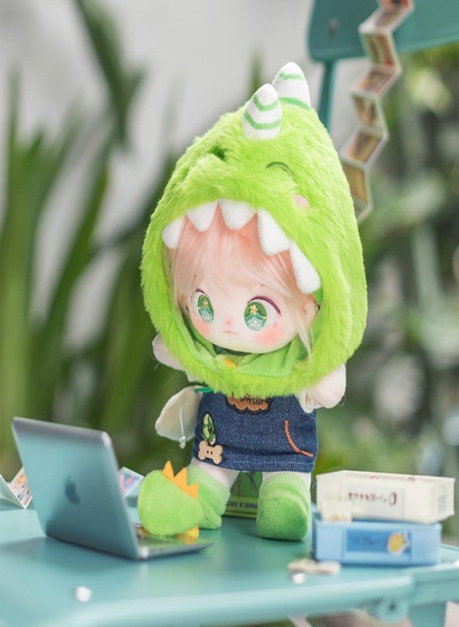 CALEMBOU 20cm Plush Doll, Cute Soft Stuffed Dress up Doll with Skeleton, Kawaii Plush Toys for Birthday with Clothes (Taoyaoyao + Dinosaur Exodus Set) - Image 5