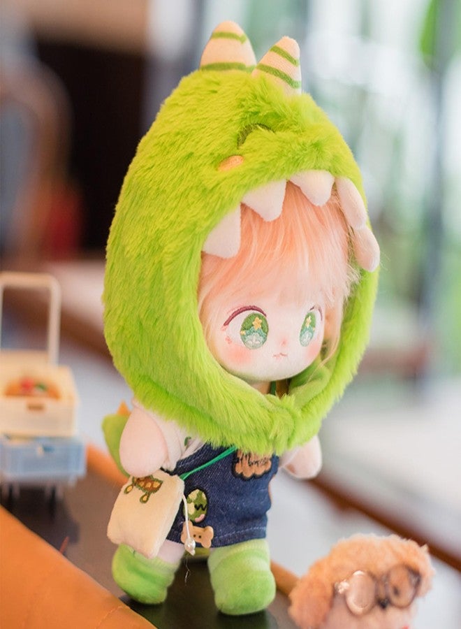 CALEMBOU 20cm Plush Doll, Cute Soft Stuffed Dress up Doll with Skeleton, Kawaii Plush Toys for Birthday with Clothes (Taoyaoyao + Dinosaur Exodus Set) - Image 3