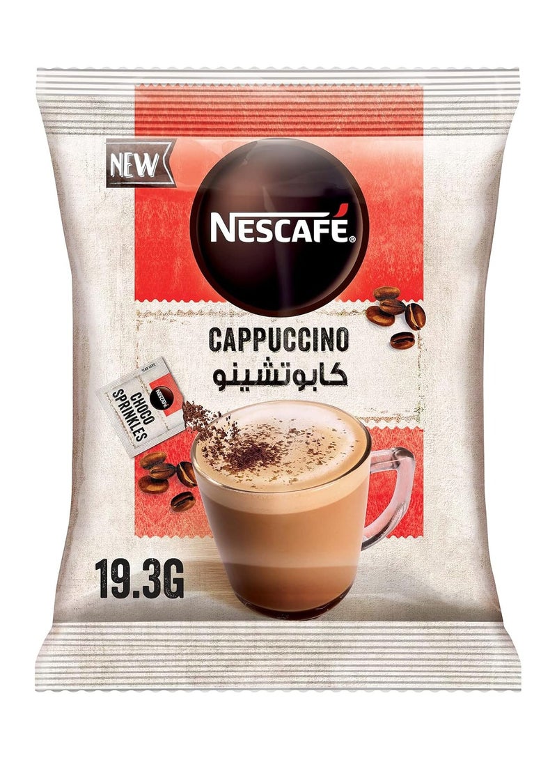 Nescafe Cappuccino Foamy Coffee Mix With Chocolate Sprinkles 19.3g (20 Sticks) - Image 3