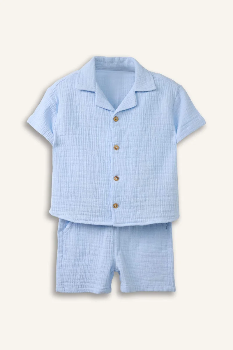 ديفاكتو Baby Boy Muslin 2 Piece Set