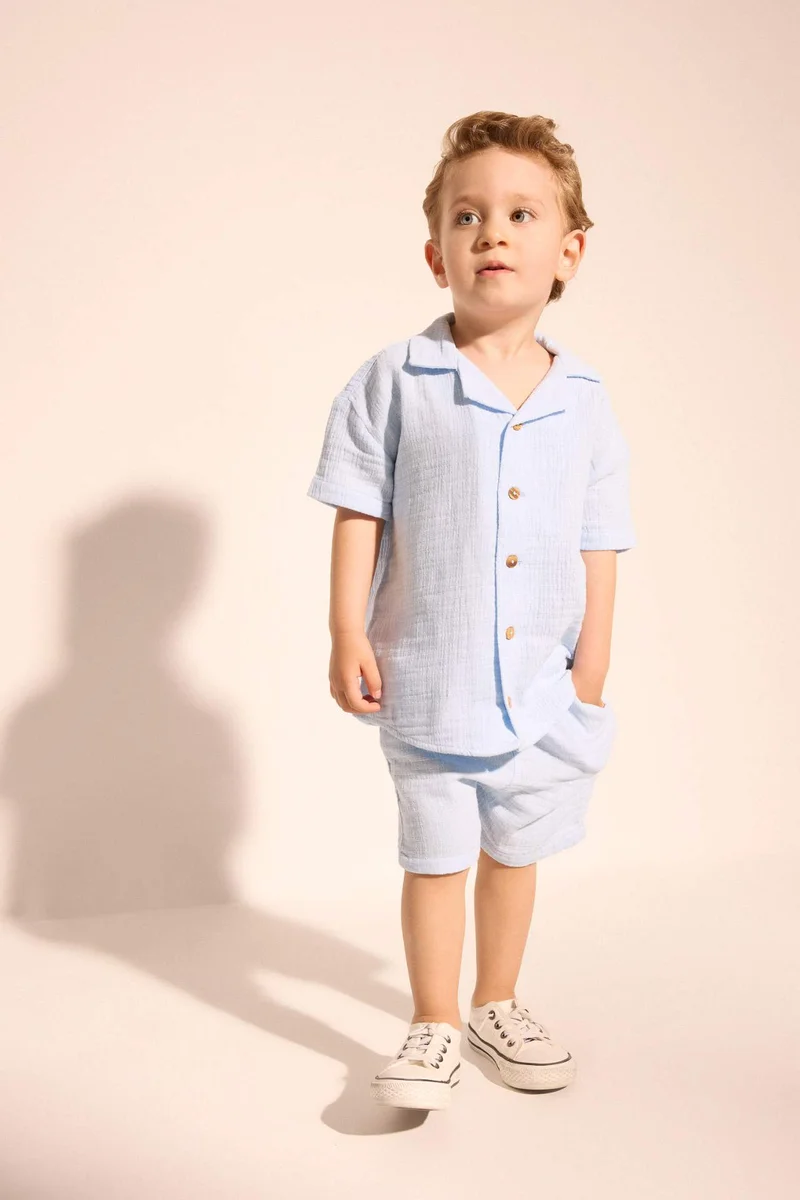 ديفاكتو Baby Boy Muslin 2 Piece Set
