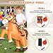 KOOY Inflatable Horse Costume Kids Riding Blow up Cowboy Cowgirl Costume Funny Ride on Horse Suits for Halloween Cosplay Party 710Yrs - Image 4
