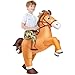 KOOY Inflatable Horse Costume Kids Riding Blow up Cowboy Cowgirl Costume Funny Ride on Horse Suits for Halloween Cosplay Party 710Yrs - Image 3