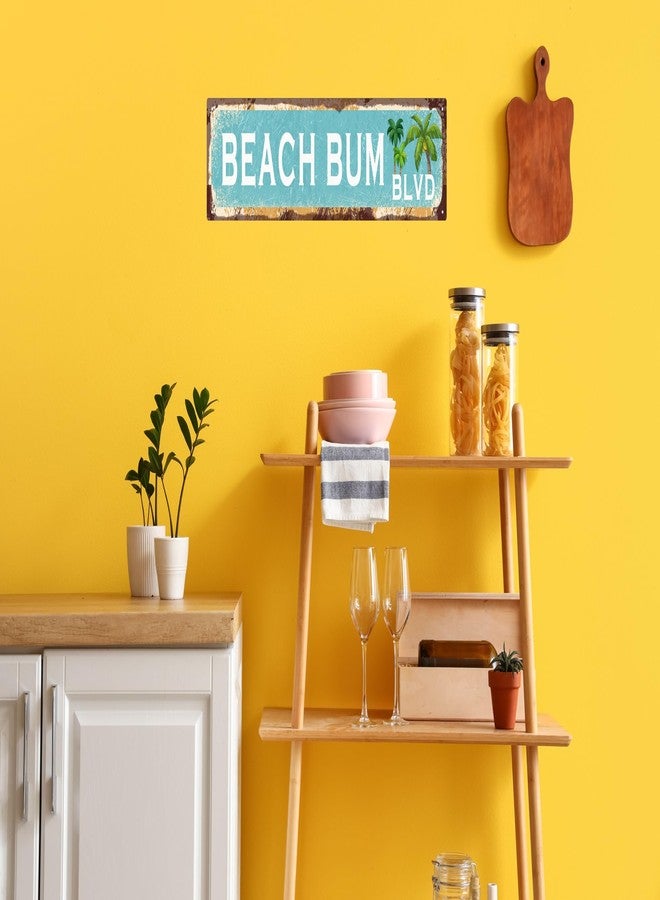 QIXFGUL Vintage Tin Sign Retro Metal Beach Bum Blvd Signs Stylish Wall Art Plaques for Home Decor Bathroom Kitchen House and Gothic Wall Decor or as a Unique Poster 16x4 in - Image 4