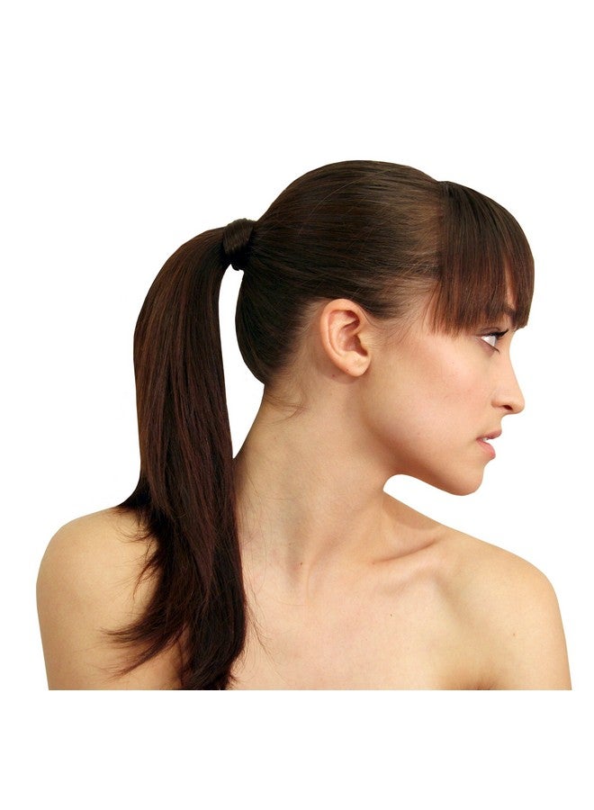 Mia Tonytail Ponytail Wrap Synthetic Hair That Looks Like Your Own Hair Wrapped Around Classic + Chic Medium Brown 2 Piece Pack - Image 4