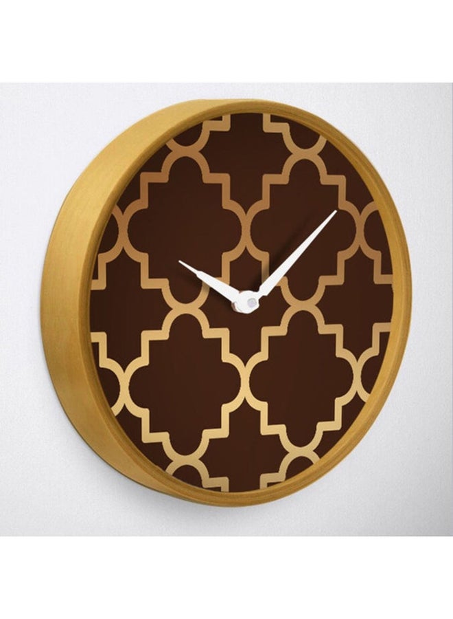 RIZARIES Brown Quatrefoil Wall Clock - Image 2