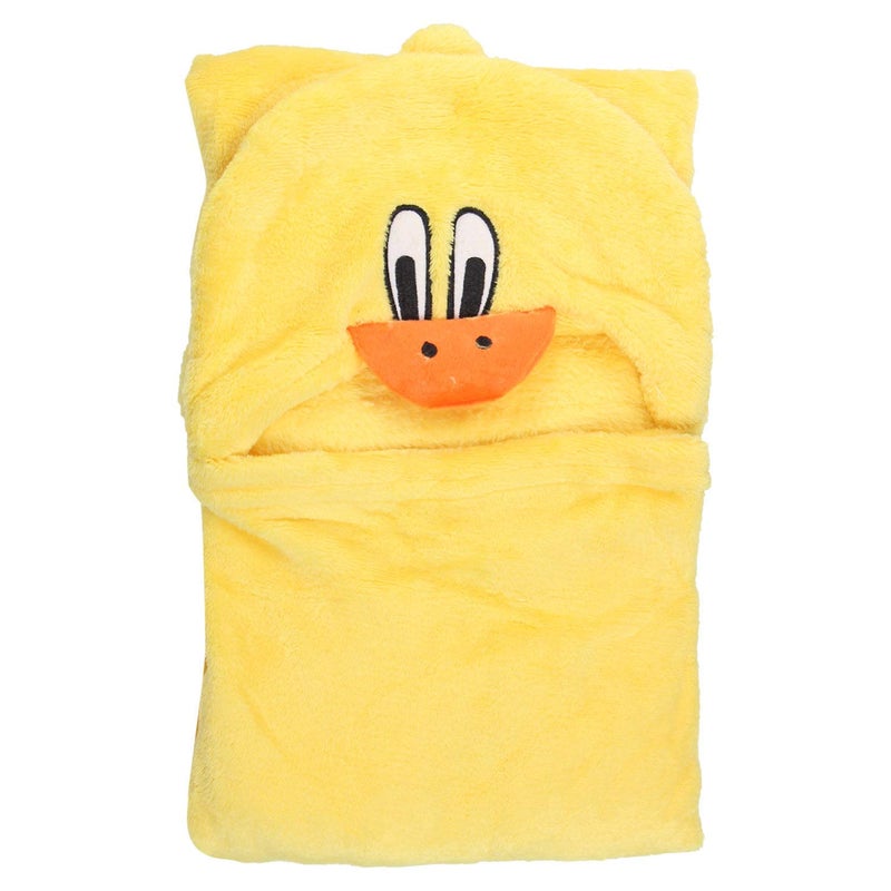Muren Printed Crib New Born Baby Soft Comfort Hooded Blanket (Yellow) - Image 3
