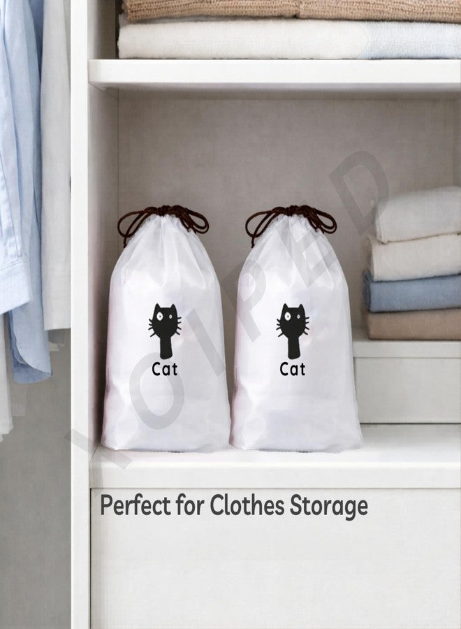 XOIPED Premium Reusable Mesh Drawstring Storage Bags Set | Multipurpose Travel, Laundry & Clothes Organizer with Cloth Bag | Waterproof Drawstring Storage (Pack Of 5) - Image 3