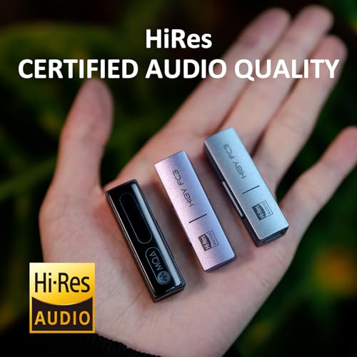 HiBy FC3 USB DAC with Display Hi-Res Audio 112mW Output Power Support PCM DSD MQA dongle for iPhone/MAC/Android/Windows(Black) - Image 4