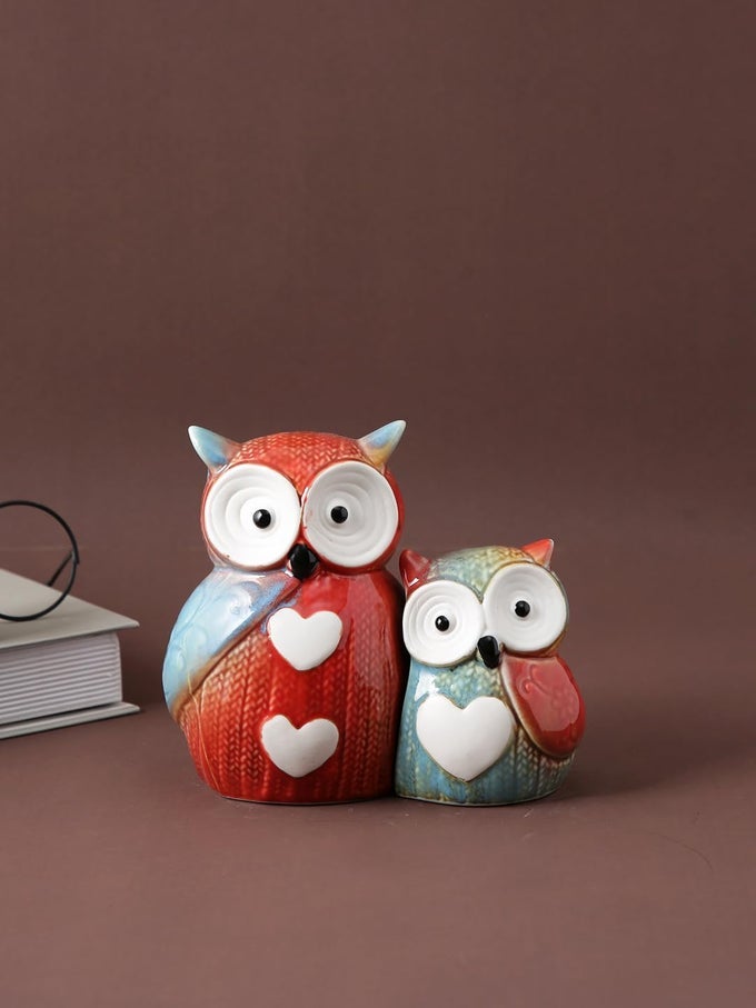 DECORATIVE ITEMS FOR BEDROOM BEAUTIFUL PAIR OF OWL SHOWPIECE DECORATION ITEMS FOR HOME GARDEN LIVING ROOM HOME DCOR SET OF 2