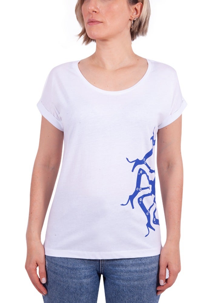 بيج ديزاين تيشيرت أبيض صغير Biggdesign Bc 3000 Deer - Image 1