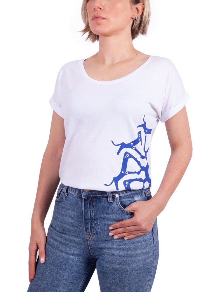 بيج ديزاين تيشيرت أبيض صغير Biggdesign Bc 3000 Deer - Image 2