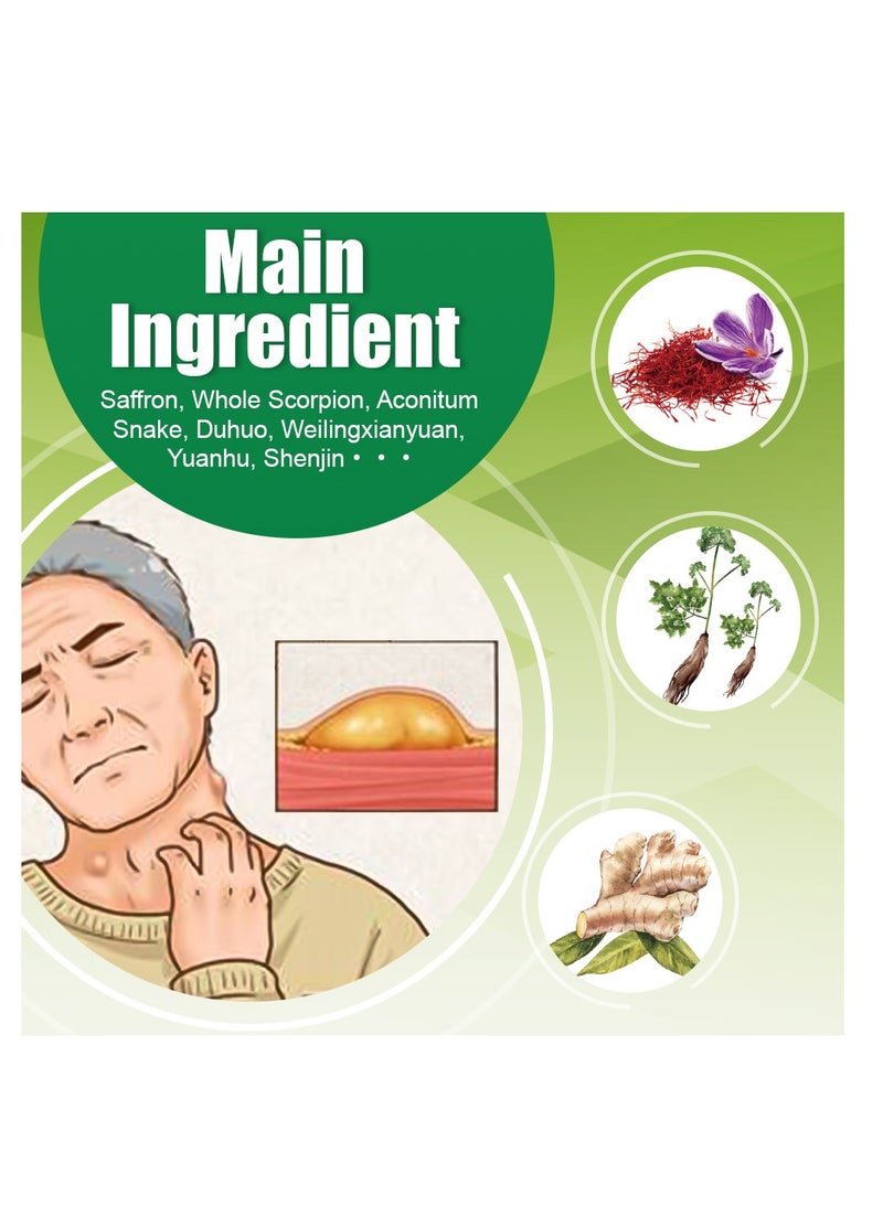 Sumifun Lipoma Cream,  Anti Hump Lymphcare Ginger Ointment, Underarm And Neck Lymphatic Care Cream, Lymphatic Drainage Cream, Anti-Cellulite Remover Cream 20g - Image 3