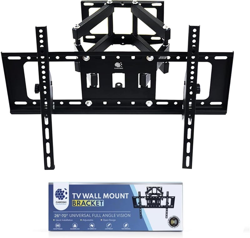 CAROSKI TV Wall Mount - Full Motion TV Mount with 1 Year Warranty Wall TV Bracket TV Screens Swivel TV Wall Mount with Dual Articulating Arms TV Bracket (26 to 70 inches) - Image 1