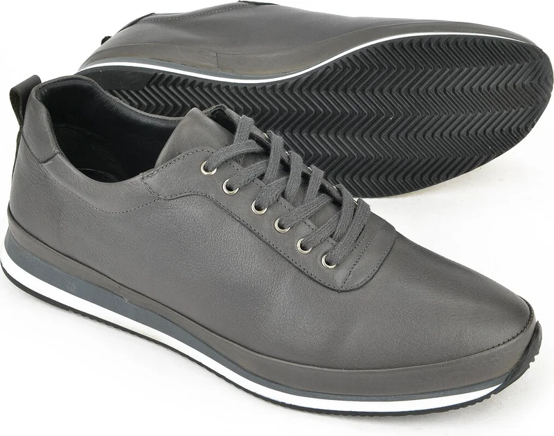 Ziya , Men's Leather Large Size Shoes 1411031Z1057 Gray