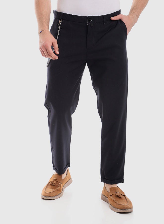 WHITE RABBIT Slub Pattern Classic Chino Pants  - Image 1