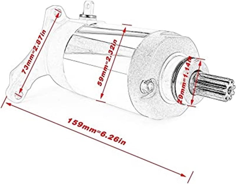 Vuzmode Electric Starter Motor for Motorcycles - Image 3