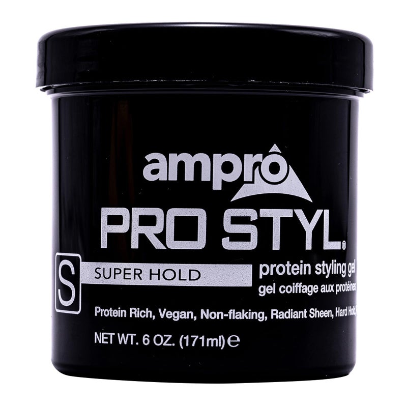 AmPro Pro Styl Styling Gel - Protects and Strengthens Your Strands - Non-Flaking, Alcohol Free, Vegan Formula - Flexible, Touchable Hold for All Hair Textures - Super Hold - 6 oz - Image 1