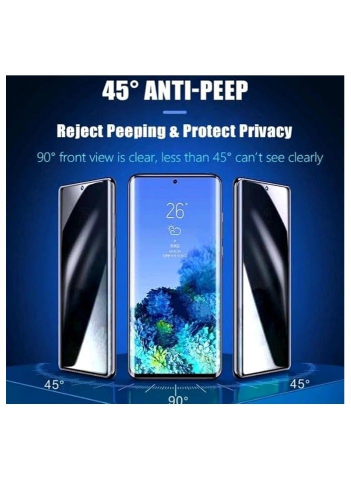 Tempered Glass | Curved UV Privacy Screen Protector Guard for Honor 100 Pro | Full Screen Coverage/Anti Spy/HD/Easy Application | Fingerprint Working/9H Hardness - Image 3
