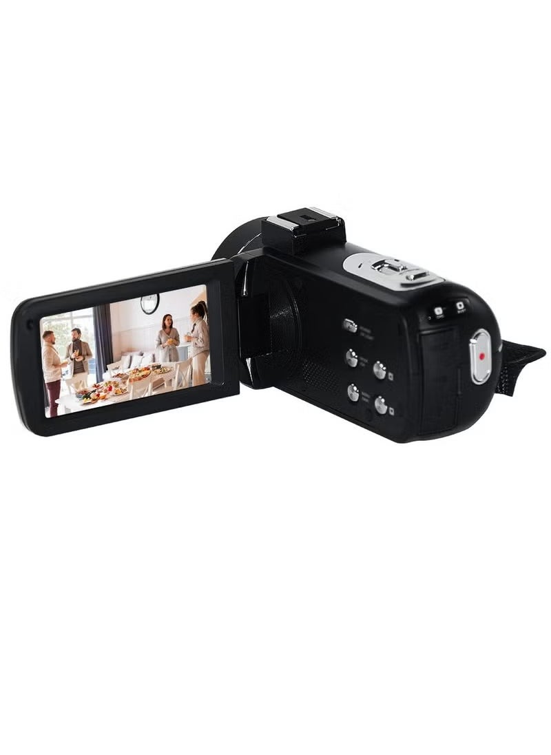 Generic - Digital Camera, 4K Ultra HD Handheld DV Professional Digital Video Camera, Face Detection Action Camera With Anti Shaking For Video Event Photography, (Set 1 Standard Black With 1 Battery) - Image 1