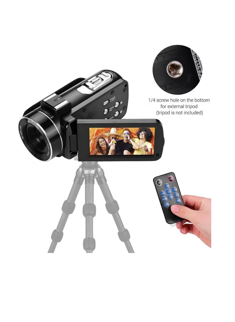 Generic - Digital Camera, 4K Ultra HD Handheld DV Professional Digital Video Camera, Face Detection Action Camera With Anti Shaking For Video Event Photography, (Set 1 Standard Black With 1 Battery) - Image 1
