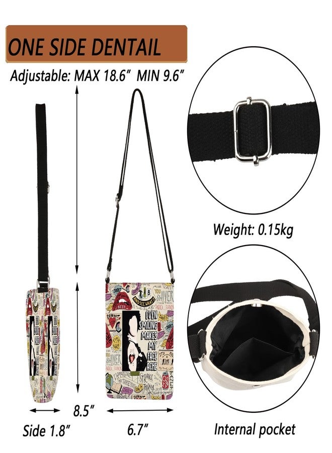 MBMSO Horror Show Gift R-TV Show Crossbody Bag Horror Movie Gifts for Musical Fans Lips Bag Even Smiling Makes My Face Ache (Rocky Crossbody) - Image 3